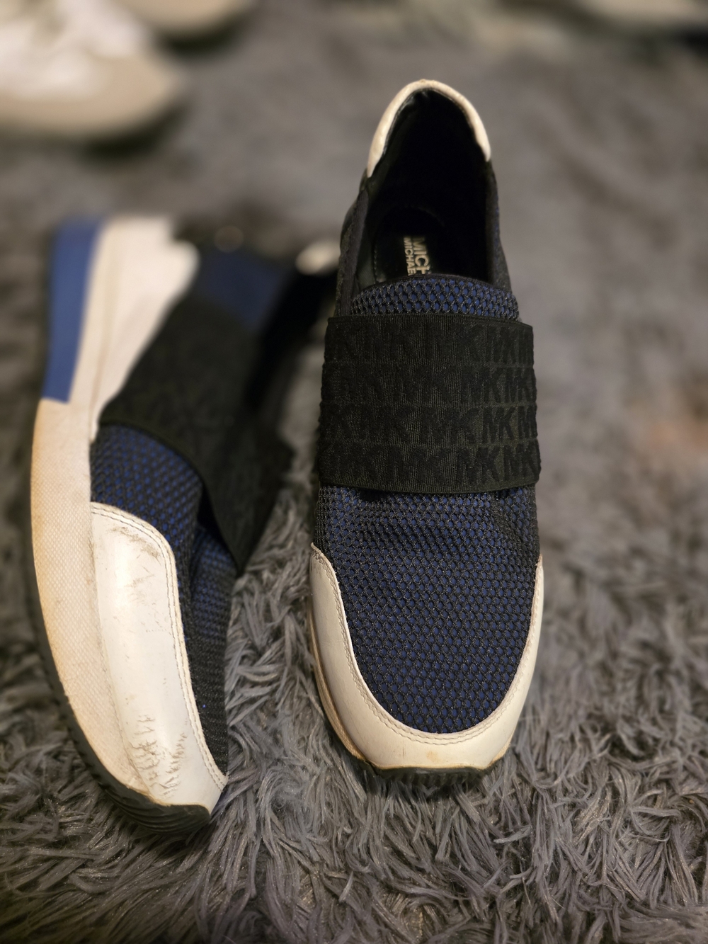 Michael Kors Men’s Navy and Black Slip-On Sneaker Sz 7